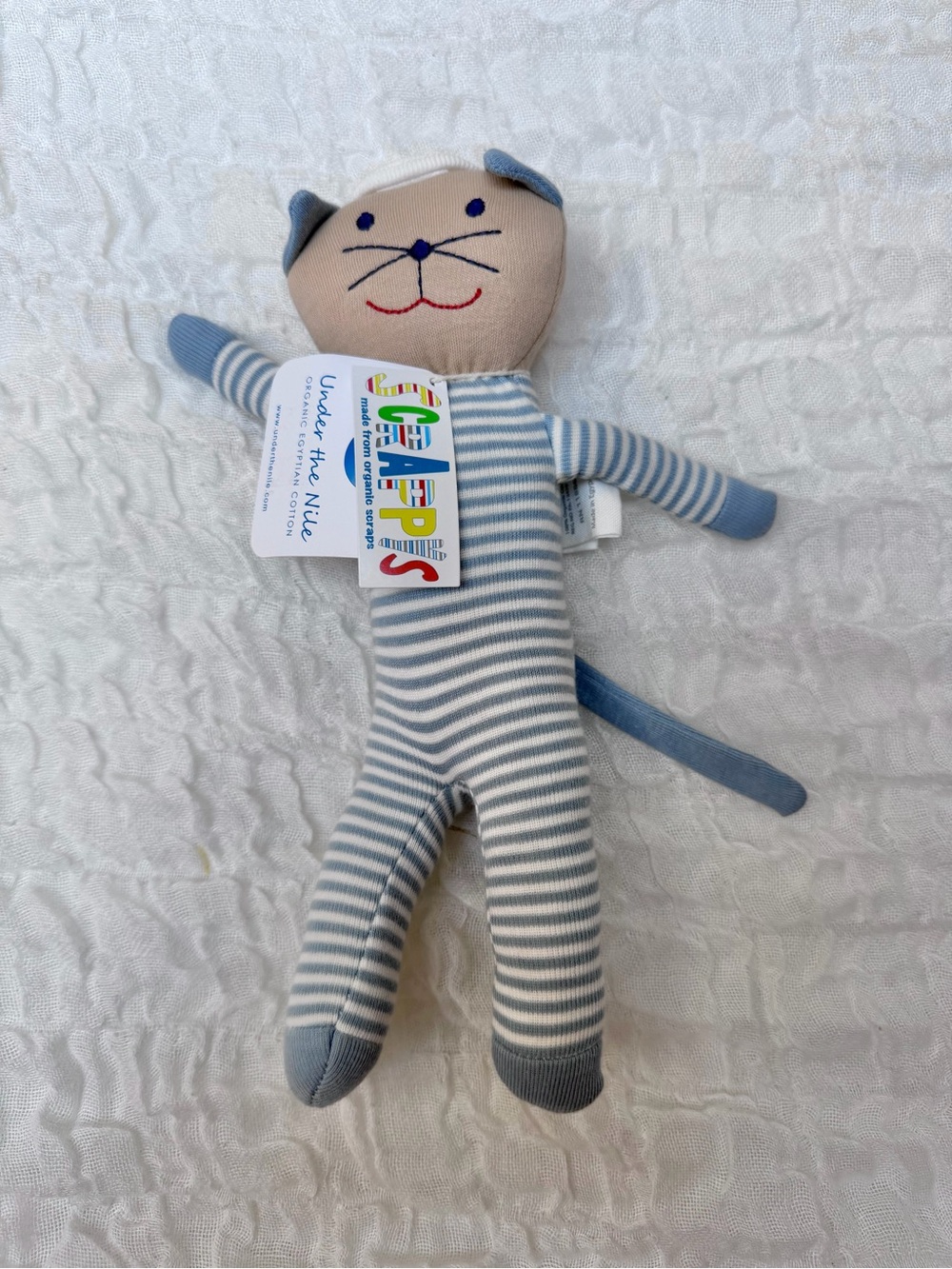 NWT Under the Nile Scrappy’s Organic Cotton Cat Lovey